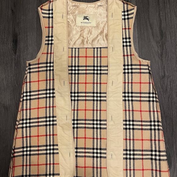 Burberry Jackets & Blazers - Authentic Burberry Nova Checkered Wool Coat Liner Vest Vintage Size Large